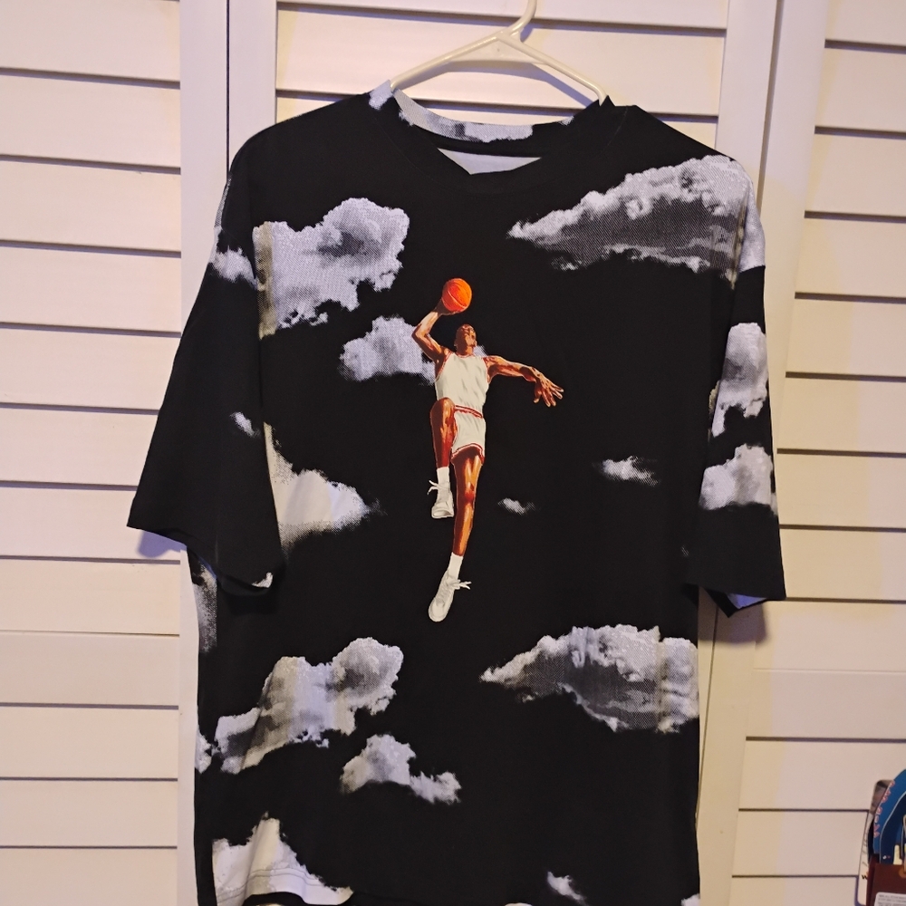 Jordan Gray T-Shirt with Red Logo